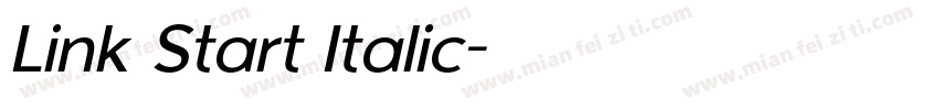 Link Start Italic字体转换